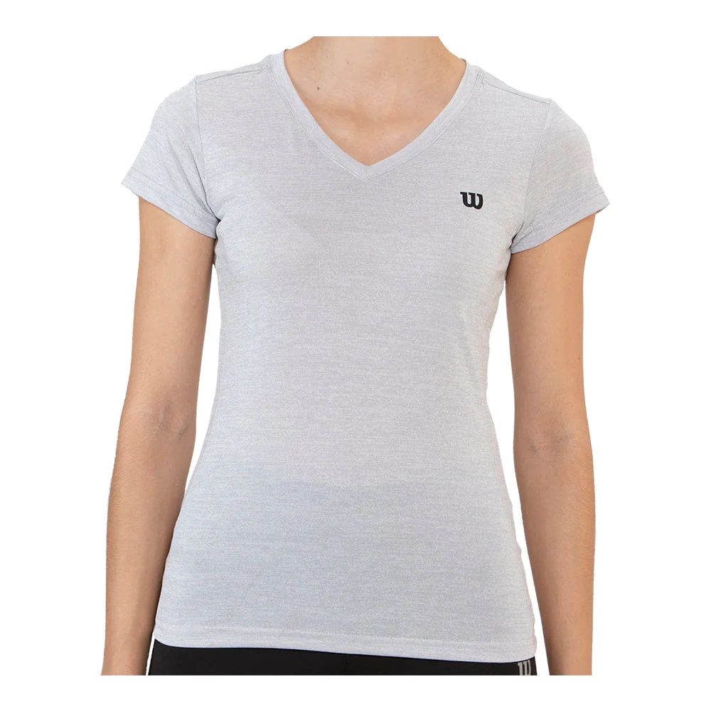 REMERA/CAMISETA DRY JASPEADA WILSON DAMA GRIS